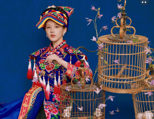 赵露思羌族造型时尚：从白开水妆到民族风
